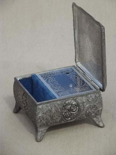 vintage spelter cast metal cigarette box|Spelter Metal Box .